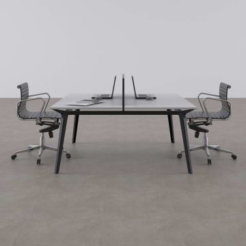 Nova İkili Çalışma Masası 140x140 - Beyaz