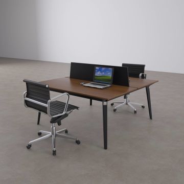 Nova İkili Çalışma Masası 140x140 - Ceviz