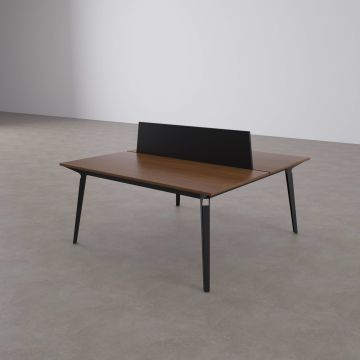 Nova İkili Çalışma Masası 140x140 - Ceviz