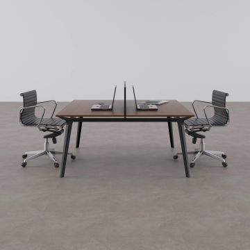 Nova İkili Çalışma Masası 140x140 - Ceviz