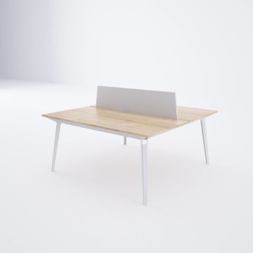 Nova İkili Çalışma Masası 140x140 - Meşe