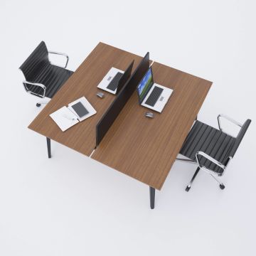 Nova İkili Çalışma Masası 160x140 - Ceviz