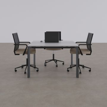 Five Kare Toplantı Masası S 90x90 - Beyaz