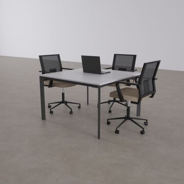 Five Kare Toplantı Masası S 100x100 - Beyaz