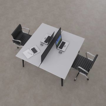 Nova İkili Çalışma Masası 180x140 - Beyaz