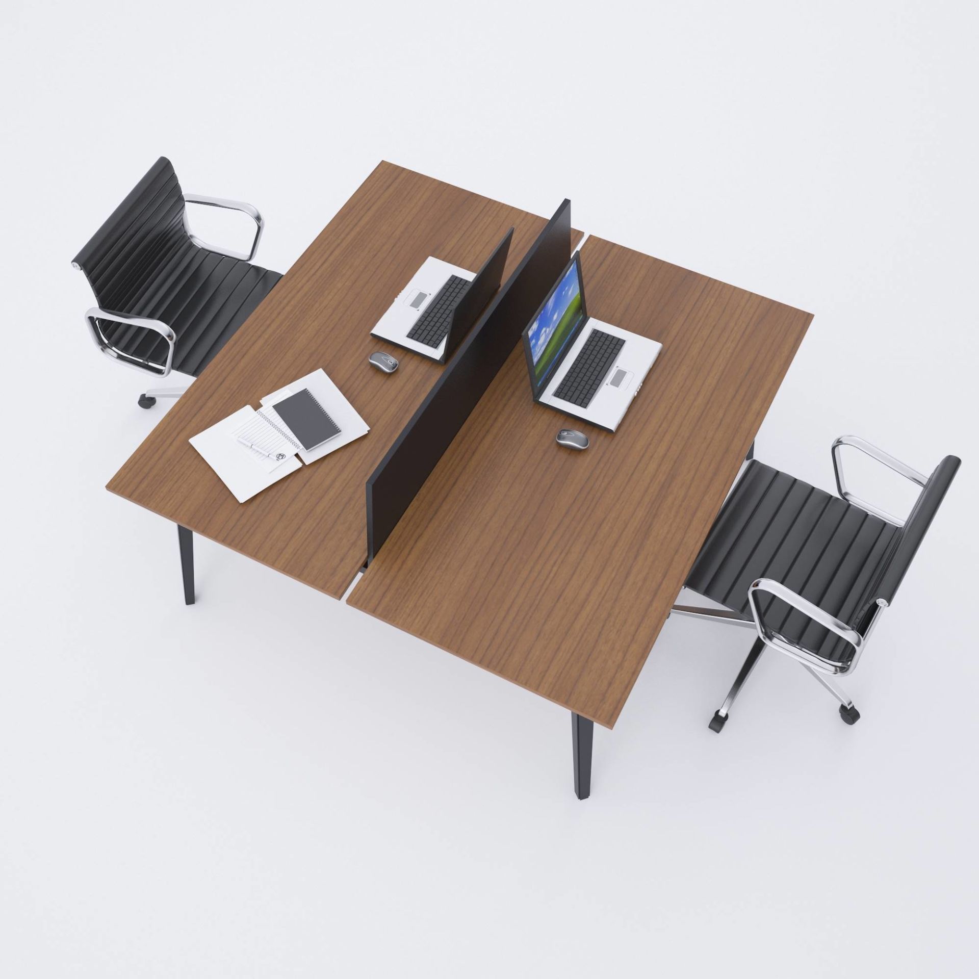 Nova İkili Çalışma Masası 180x140 - Ceviz