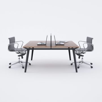 Nova İkili Çalışma Masası 180x140 - Ceviz