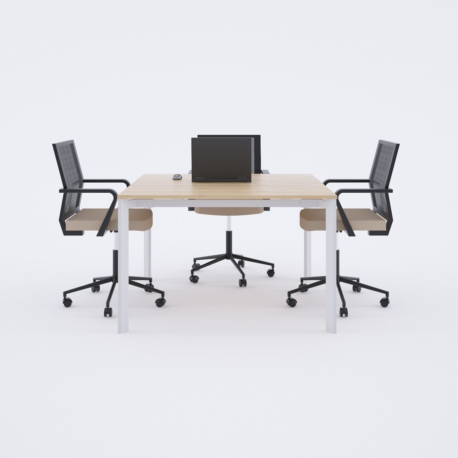 Five Kare Toplantı Masası S 90x90 - Meşe