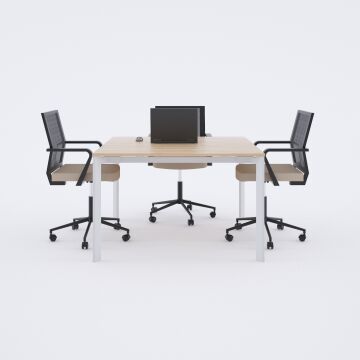 Five Kare Toplantı Masası S 90x90 - Meşe