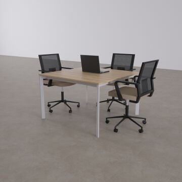 Five Kare Toplantı Masası S 90x90 - Meşe