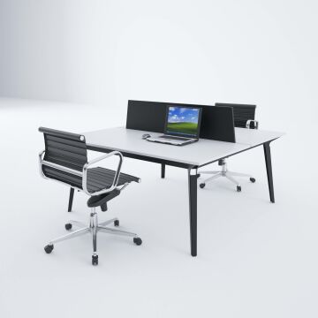 Nova İkili Çalışma Masası 200x140 - Beyaz