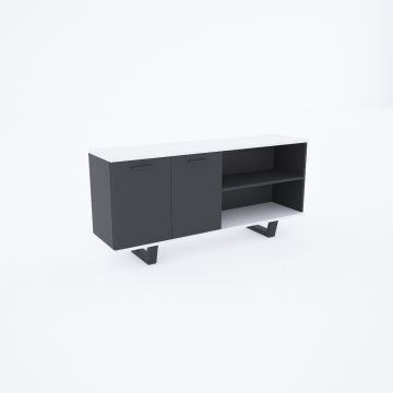 Aleos Dolap Beyaz+Antrasit