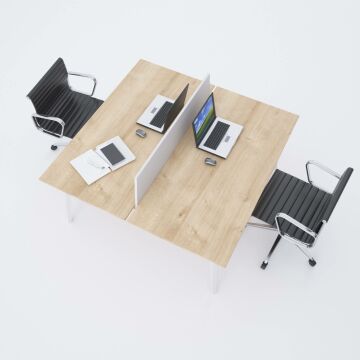 Nova İkili Çalışma Masası 200x140 - Meşe