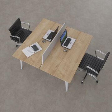Nova İkili Çalışma Masası 200x140 - Meşe