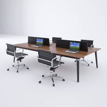 Nova Dörtlü Çalışma Masası 200x140 - Ceviz