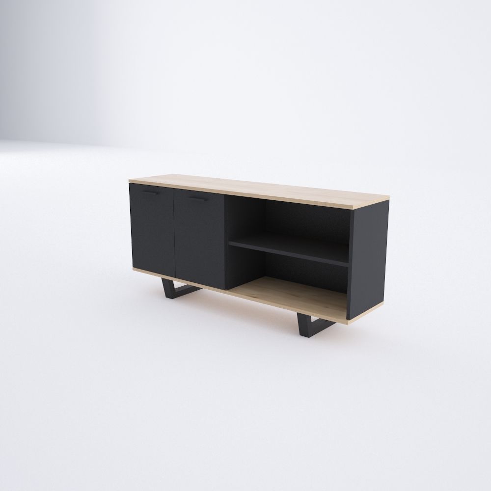 Aleos Dolap Meşe+Antrasit