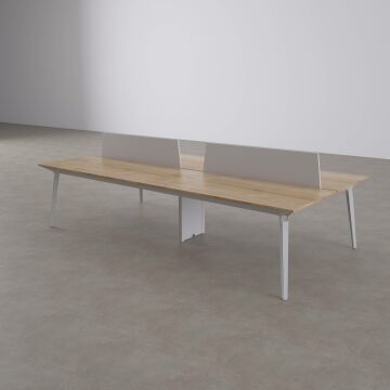 Nova Dörtlü Çalışma Masası 200x140 - Meşe