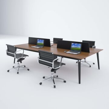 Nova Dörtlü Çalışma Masası 240x140 - Ceviz