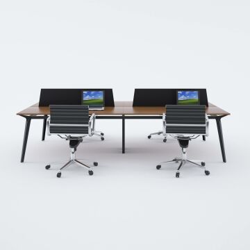 Nova Dörtlü Çalışma Masası 240x140 - Ceviz