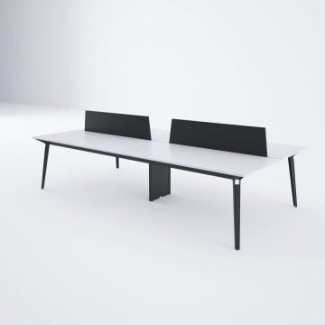 Nova Dörtlü Çalışma Masası 280x140 - Beyaz