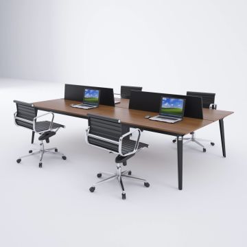 Nova Dörtlü Çalışma Masası 280x140 - Ceviz