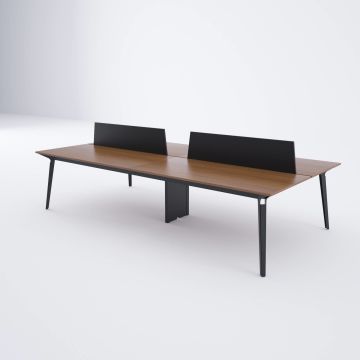 Nova Dörtlü Çalışma Masası 280x140 - Ceviz