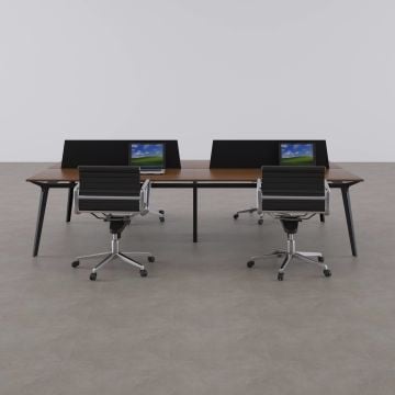 Nova Dörtlü Çalışma Masası 280x140 - Ceviz