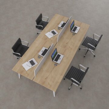 Nova Dörtlü Çalışma Masası 320x140 - Meşe
