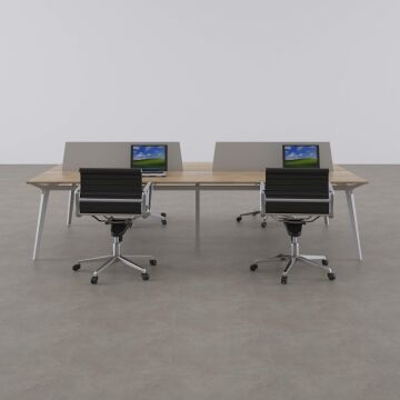 Nova Dörtlü Çalışma Masası 320x140 - Meşe