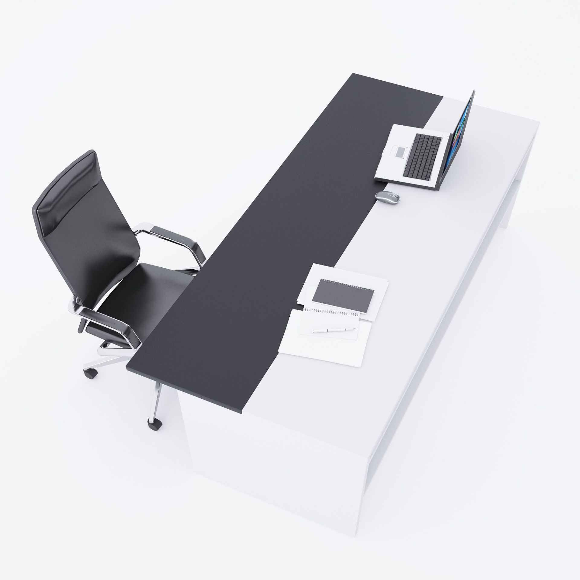 Rectan Yönetici Masası 160x90 - Beyaz+Antrasit