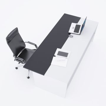 Rectan Yönetici Masası 160x90 - Beyaz+Antrasit