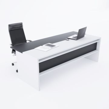Rectan Yönetici Masası 160x90 - Beyaz+Antrasit