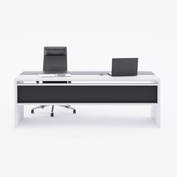 Rectan Yönetici Masası 160x90 - Beyaz+Antrasit