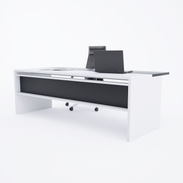Rectan Yönetici Masası 160x90 - Beyaz+Antrasit