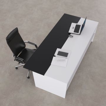 Rectan Yönetici Masası 160x90 - Beyaz+Antrasit