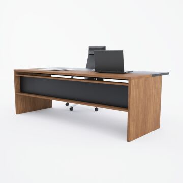 Rectan Yönetici Masası 160x90 - Ceviz+Antrasit