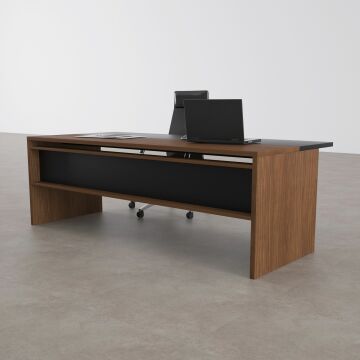 Rectan Yönetici Masası 160x90 - Ceviz+Antrasit
