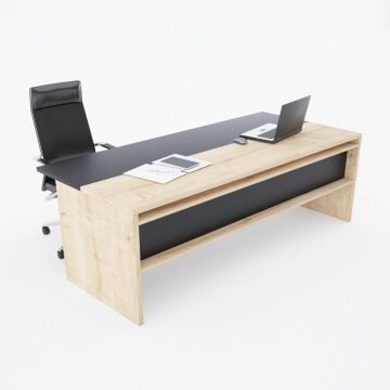 Rectan Yönetici Masası 160x90 - Meşe+Antrasit