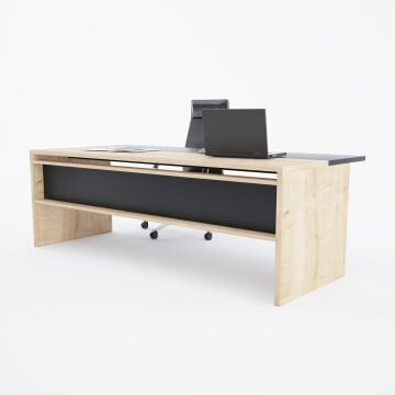 Rectan Yönetici Masası 160x90 - Meşe+Antrasit