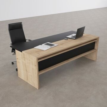 Rectan Yönetici Masası 160x90 - Meşe+Antrasit