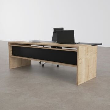 Rectan Yönetici Masası 160x90 - Meşe+Antrasit