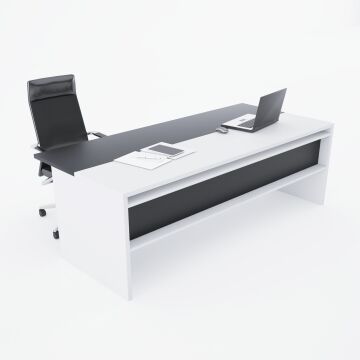 Rectan Yönetici Masası 180x90 - Beyaz+Antrasit