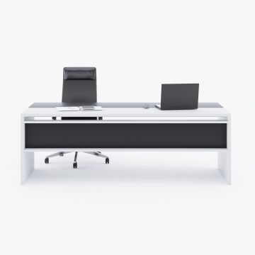 Rectan Yönetici Masası 180x90 - Beyaz+Antrasit