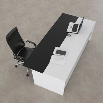 Rectan Yönetici Masası 180x90 - Beyaz+Antrasit