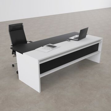 Rectan Yönetici Masası 180x90 - Beyaz+Antrasit