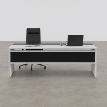 Rectan Yönetici Masası 180x90 - Beyaz+Antrasit