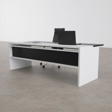 Rectan Yönetici Masası 180x90 - Beyaz+Antrasit