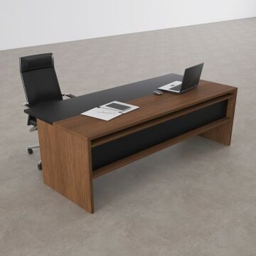 Rectan Yönetici Masası 180x90 - Ceviz+Antrasit