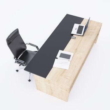 Rectan Yönetici Masası 180x90 - Meşe+Antrasit
