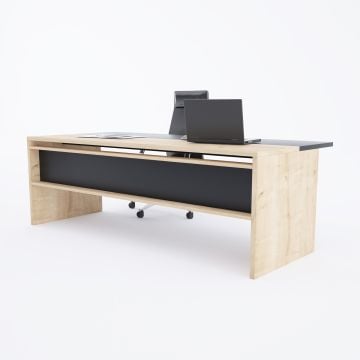 Rectan Yönetici Masası 180x90 - Meşe+Antrasit